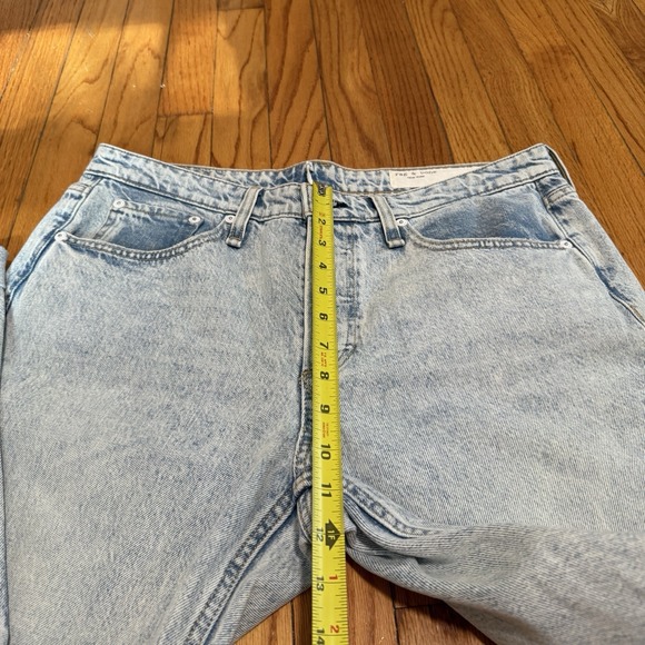 rag & bone Rosa Mid Rise Ankle Boyfriend Jeans in Mica Light Wash Blue Size 29 - Picture 12 of 12